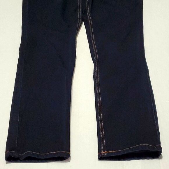 NOBO Dark Wash High Rise Buttoned Fly Straight Leg Jeans - Picture 5 of 10